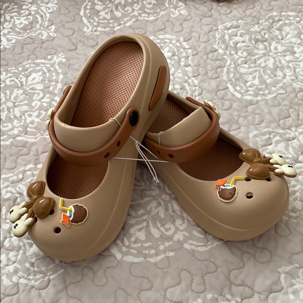 Brown Mary Jane Clogs